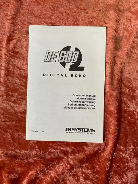DE 600 Digital Echo Manuale operativo RE146
