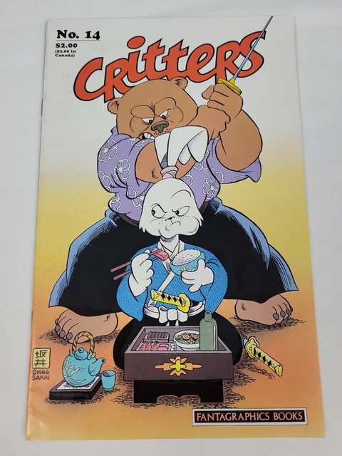 Critters #14 July 1987 Fantagraphics Comic Book, Stan Sakai, Usagi Yojimbo
