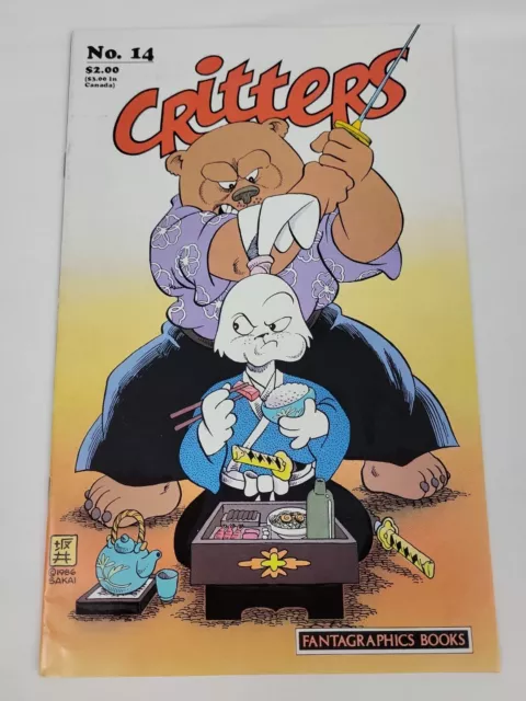 Critters #14 - July 1987 Fantagraphics Comic Book, Stan Sakai, Usagi Yojimbo