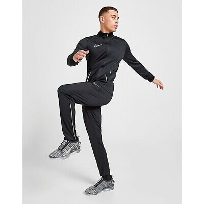 Nike Mens Tracksuit Bottoms Top Black Zip Jacket Pants Dri Fit Trouser Full Set