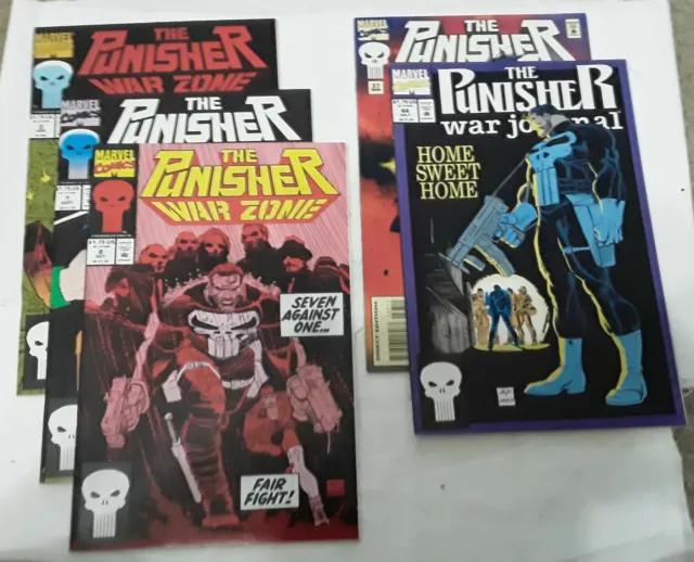 The Punisher Vol 1  War Zone, Marvel Comics Lot, 2,7,8,37, and 44