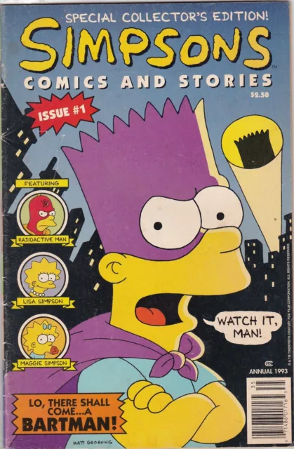 F4096 Special Collectors Edition Simpsons Issue #1 comic book