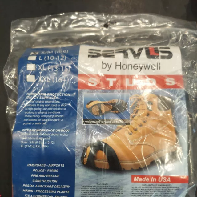 Servus Studs Work Model Ice Grippers Over Boots Non-Slip, Size S/M