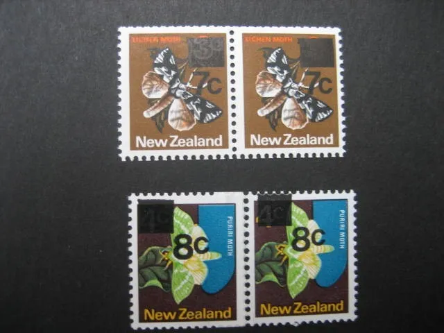 Neuseeland Nhm SET-1977 Spule Überdruck IN Paar Sg 1143/4