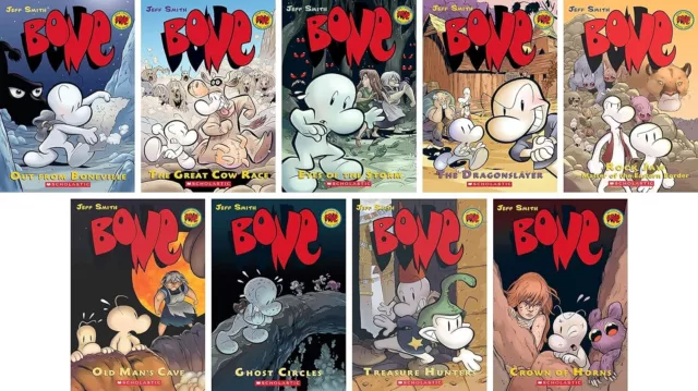 Bone by Jeff Smith: Vol. 1-9 Collection 9 Books Set - Ages 8-12 - Paperback