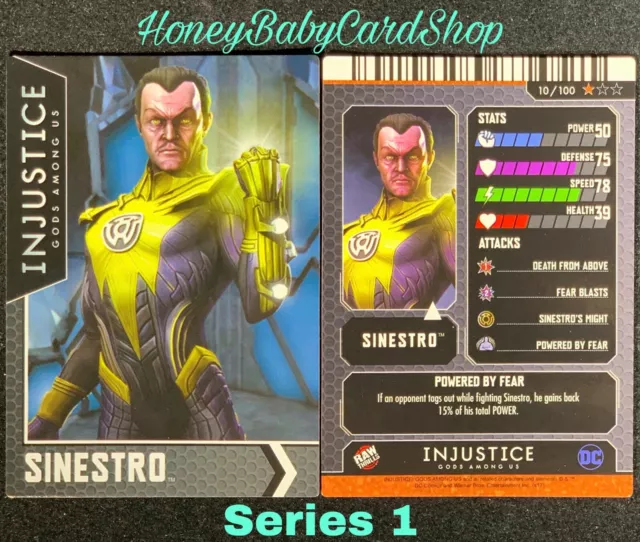 Injustice Arcade Series 1 Out of Print Card 10 Sinestro