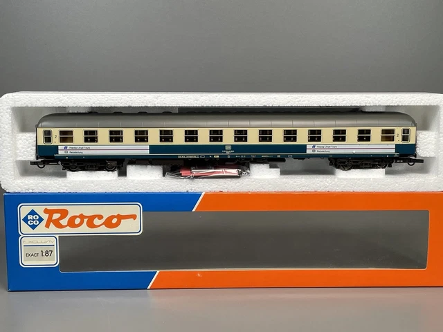 Märklin H0 AC 4029 Vagone Letto 4581 CIWL Blu Molto Buono + Box #EB668