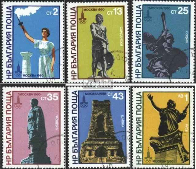 Bulgarien 2894-2899 (kompl.Ausg.) gestempelt 1980 Sommerolympiade Moskau