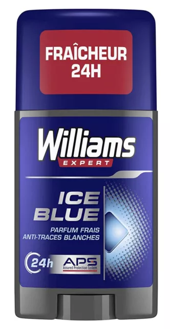 Lot de 3 déodorants stick Williams ( 75 ml x 3) Ice blue