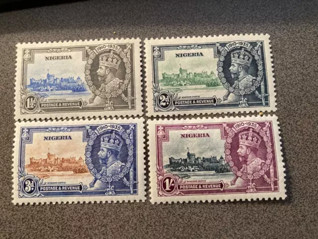 Nigeria KGV 1935 SilverJubilee  Stamps  Series of 4 MLH