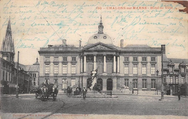 Cpa 51 Chalons Sur Marne Hotel De Ville