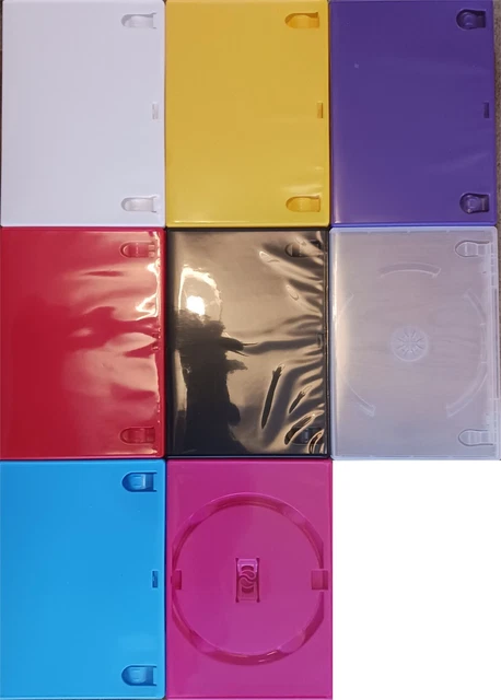 50 x Brand New Standard DVD Cases (Mixed Colours - See Listing)