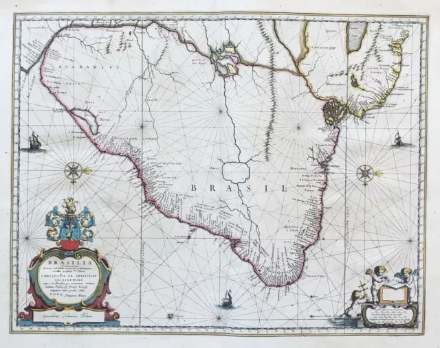 Brasil Brazil Brasilien South America Amerique Amerika map Karte Blaeu 1640
