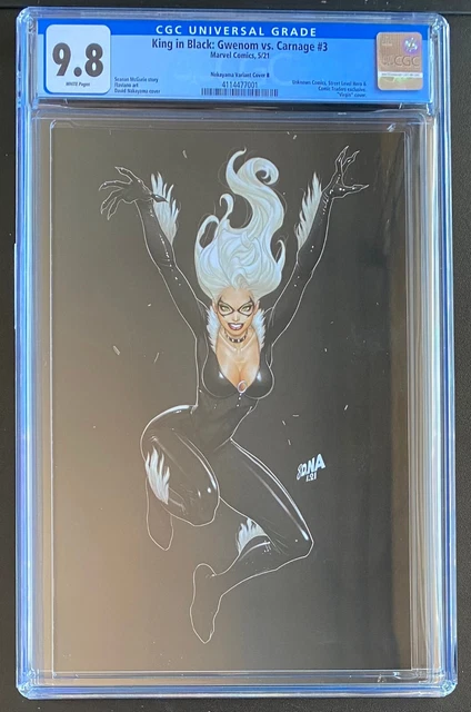 King In Black: Gwenom Vs Carnage #3 Nakayama Black Cat Virgin Variant Cgc 9.8