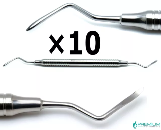 10 x instruments chirurgicaux dentaires 2-3 Heidbrink Root Pick Ascenseurs