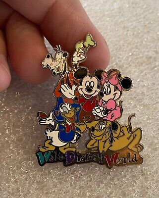 Disney Wdw Walt Disney World The Gang Fab 5 Mickey Minnie Donald Goofy Pluto Pin