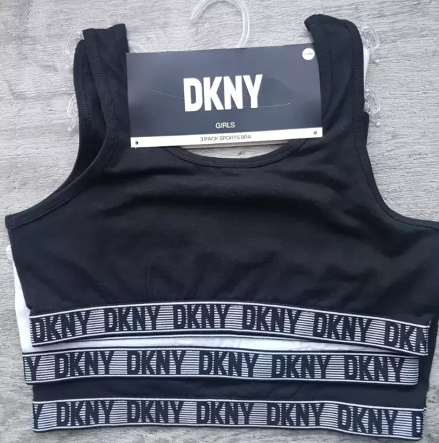 Dkny Girls 3 Pack Sports Bra 12-14 Yrs