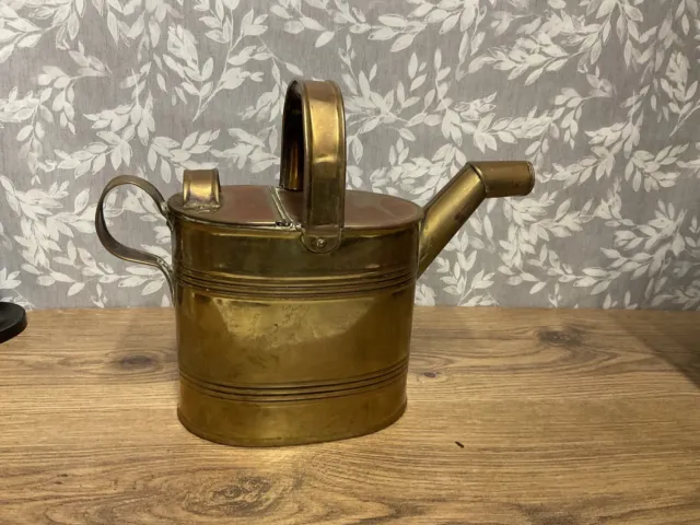 Antique Copper & Brass Watering can Vintage Garden Decor Collectible