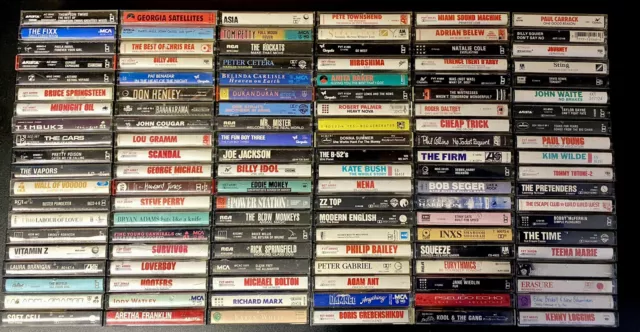 Lot Of 120 Various 80’s New Wave Synth Pop Rock Cassette Tapes