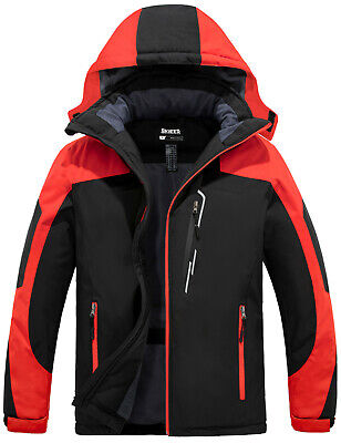 Skieer Men's Waterproof Ski Jacket Windproof Snowboarding Jacket Winter Raincoat
