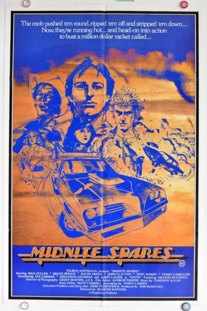 Midnite Spares Original 1983 Australian cinema one sheet movie poster Trans Am