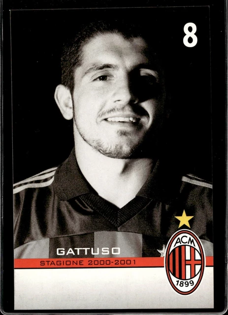 2001 PANINI CALCIO MILAN GATTUSO ジャージカード CARTOLINA POSTCARD
