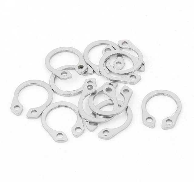 10pcs Acier inoxydable 304 Circlip externe de retenue d'arbre circlips 10mm