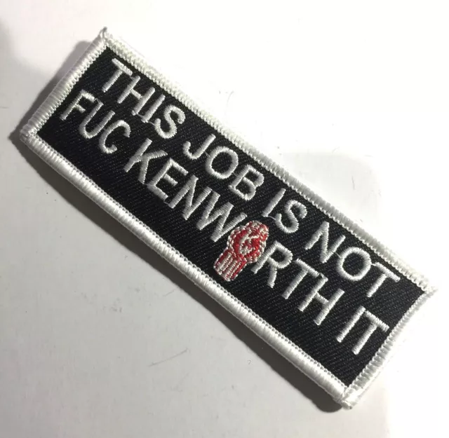 Kenworth Trucks Job, Sew on/Iron on, cloth Truck patch, Embroidered. KW,