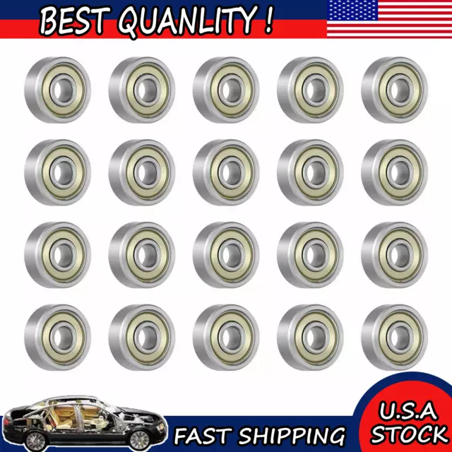 Deep Groove Ball Bearing 693ZZ Double Shielded 3mmx 8mm x 4mm Carbon Steel 20pcs