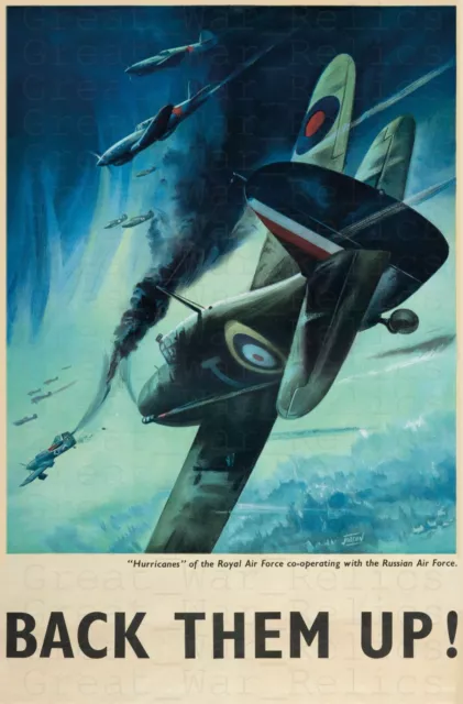 WW2 British Propaganda Poster - Supermarine Spitfire, WW2 Aircraft, Military