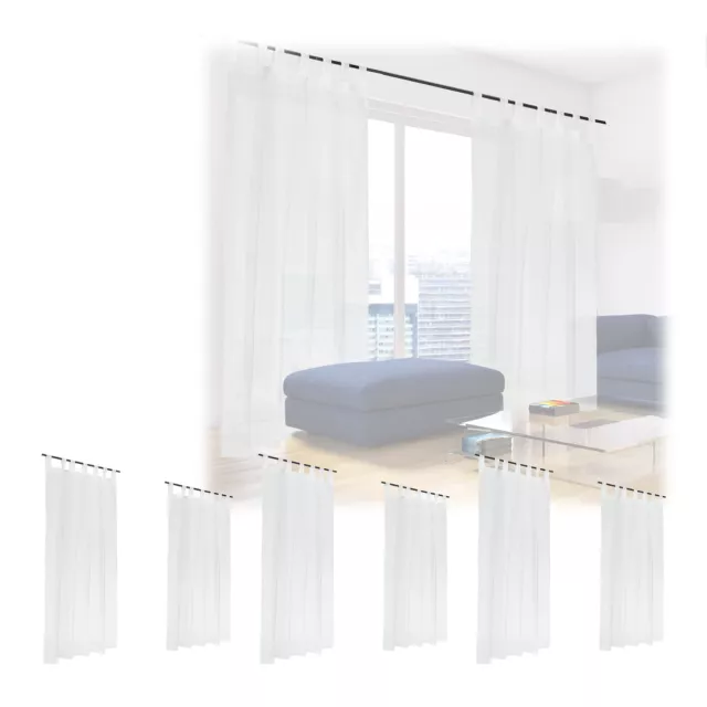TENDE DA SOGGIORNO bianche set 2 moderne trasparenti camera finestre voile  EUR 27,99 - PicClick IT