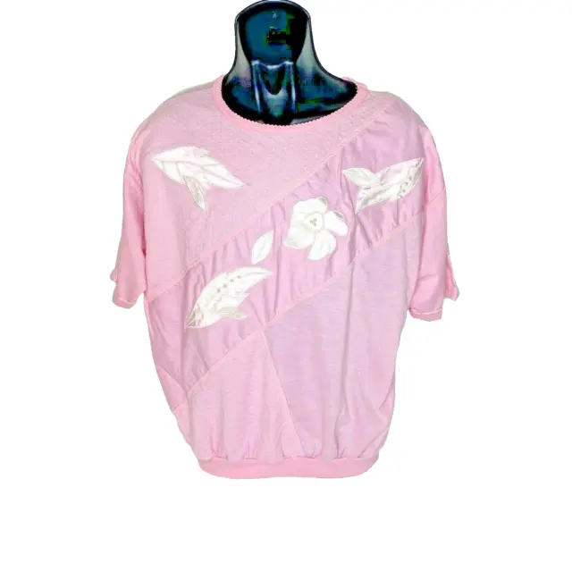 KMART/Sears Womens 36D Gray/Pink Lace Underwire Bra Microfiber