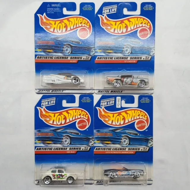 NEW HOTWHEELS ARTISTIC License Series 1 Of 4 Cars Collector Series #729-#732  $150.00 - PicClick