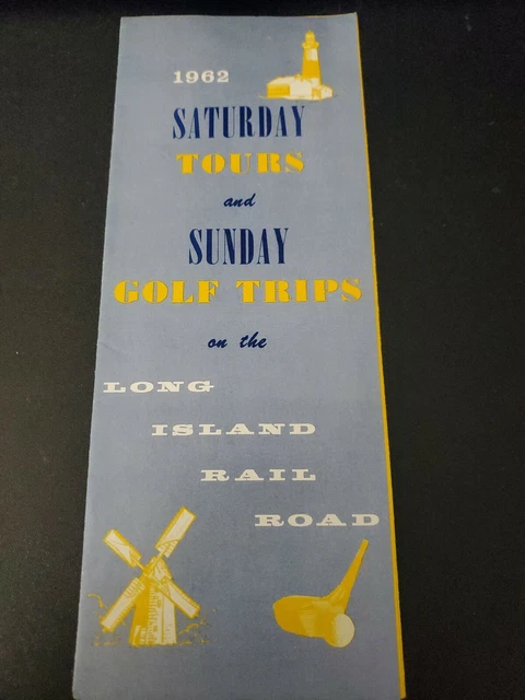 Vintage 1962 Montauk Manor Hotel Golf Party Long Island Rail Road Flyer LIRR