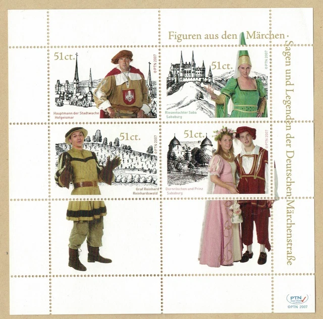 PTN Post-Team Hofgeismar 2007, Kleinbogen Figuren aus Märchen, Sagen  u. Legende