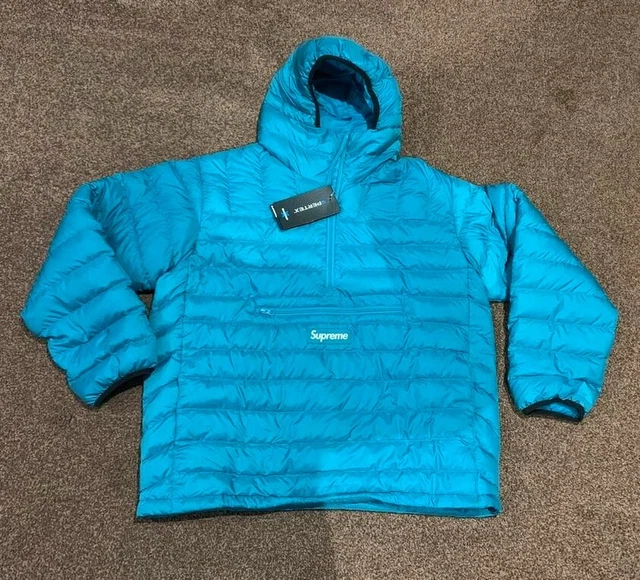 SUPREME MICRO DOWN Half Zip Hooded Pullover Jacket Size L £175.00  PicClick UK