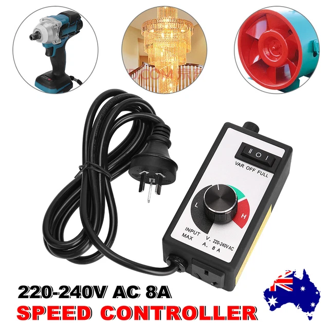 Electric Motor Rheostat Speed Controller For Router/Fan - AC 120V 15A, MSP28578