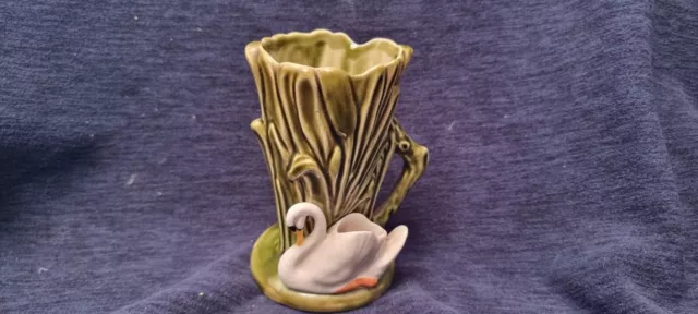 SYLVAC VASE WITH SWAN good condition