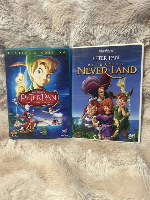 PETER PAN (TWO-DISC Platinum Edition) DVDs Plus Return To Neverland! 2 ...