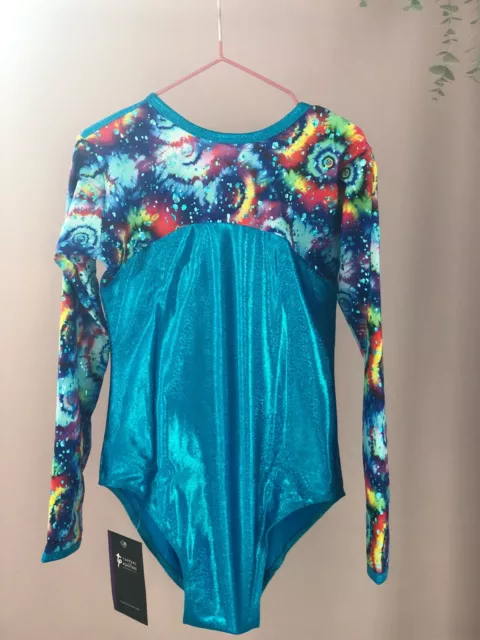Tappers & Pointers - Shine Metallic Long Sleeved Gymnastics Leotard in Blue  or Purple Gym/10