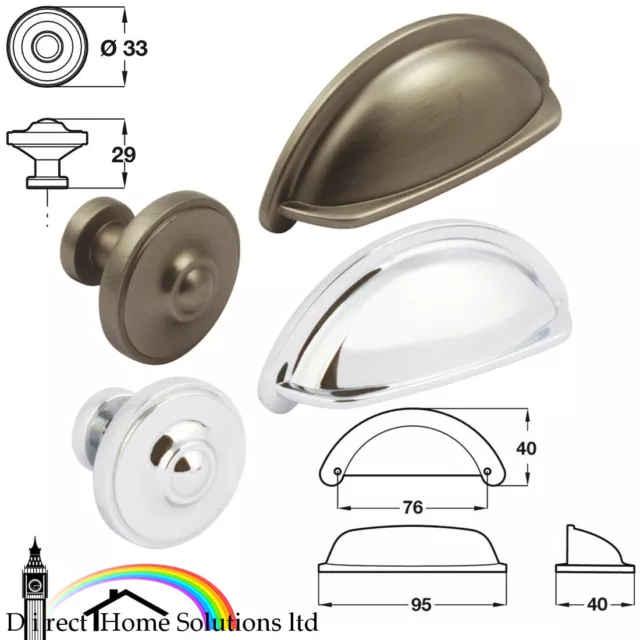 ARIEL Knobs & Cup Handles Kitchen Cabinet Door Cupboard Drawer Bedroom Furniture