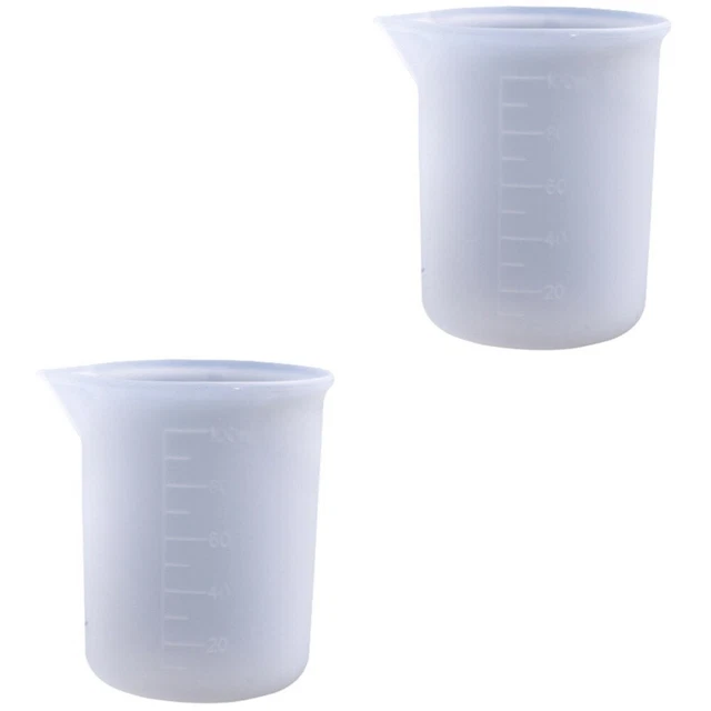 Set 2 Kristall-Epoxy-Messbecher Kieselgel Mischbecher Aus Silikon