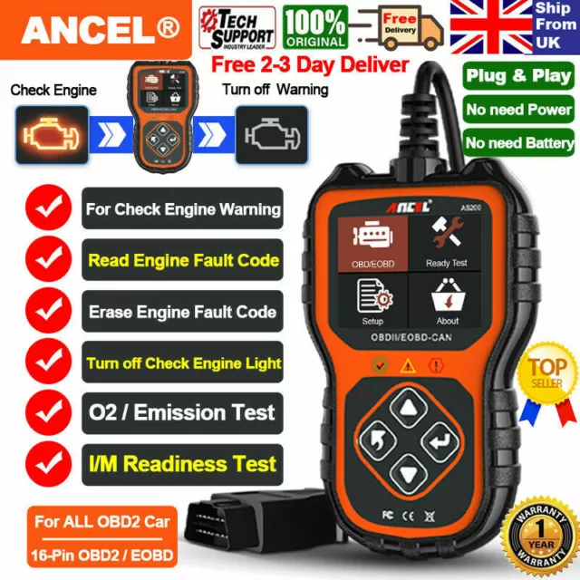 Mercedes E Class AS200 OBD2 Car Engine Fault Code Reader Diagnostic Scanner Tool