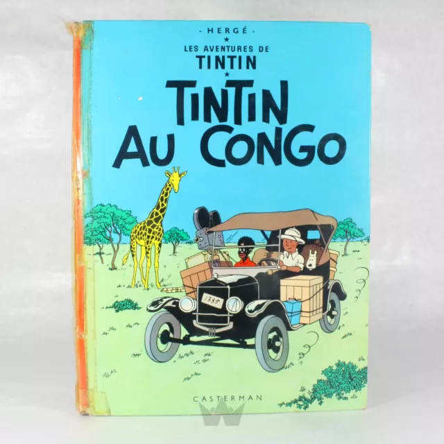 BD - LES AVENTURES DE TINTIN TINTIN AU CONGO 1970 - B39 1971 - Dos rouge imprimé