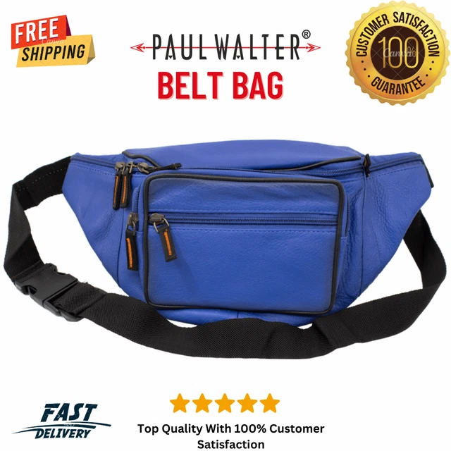 Unisex New Genuine Leather Fanny Pack Waist Bag Hip Belt Money Pouch Travel Bag
