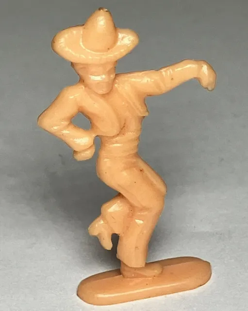 Vintage 1950s Cracker Jack Retro Toy Mexican Dancer Plastic Figure Prize 1-1/2