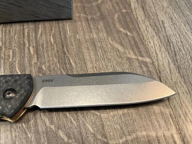 Benchmade Proper 319-2 Knife Sheepsfoot Carbon Fiber S90V With Custom Sheath NEW 3