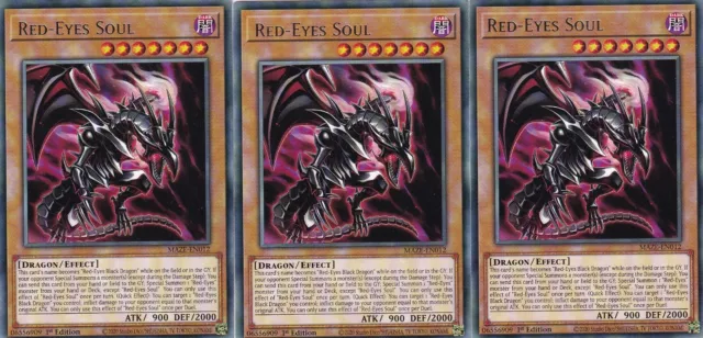 x3 PLAYSET Red Eyes Soul MAZE-EN012 Rare Near Mint 1st Edition Yugioh