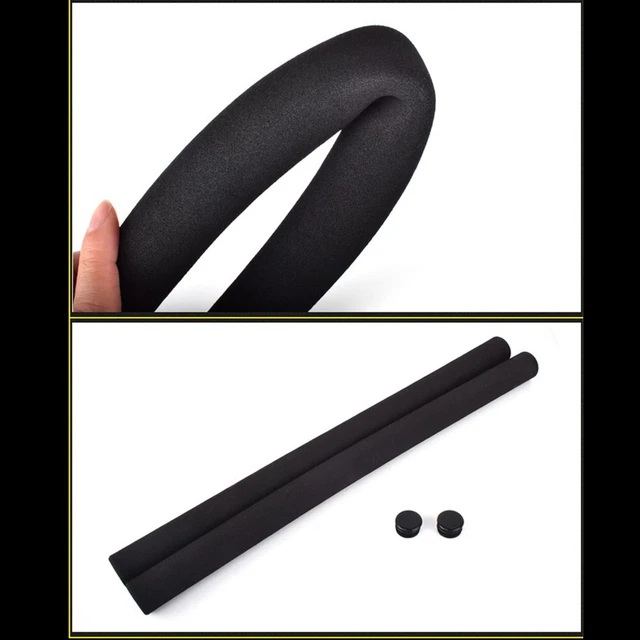 Poignées De Guidon En Mousse éponge Souple Pour Vélo / VTT - Paire De Manchons Noirs Anti-vibration