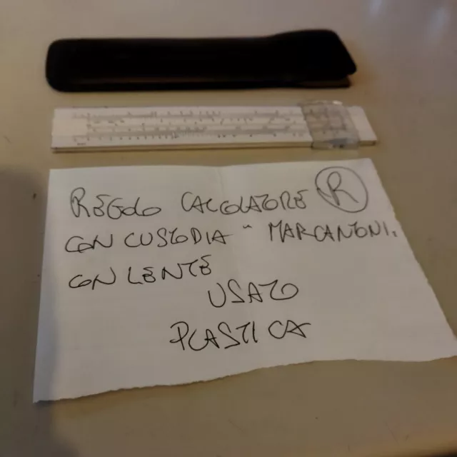 Regolo Calcolatore Con Custodia Originale Marcantoni